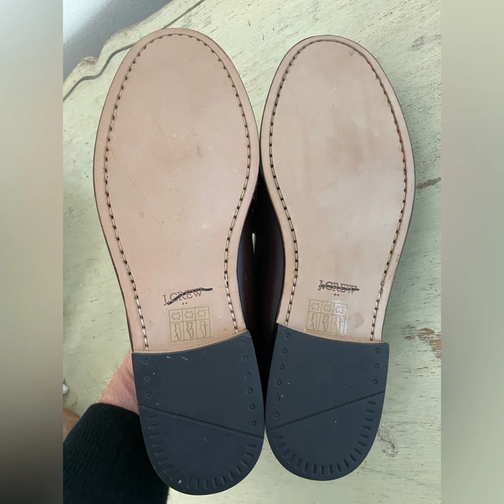 J. CREW Classic Leather Penny Loafer in Wine Size 10 1/2 M‎ $198 BS114
